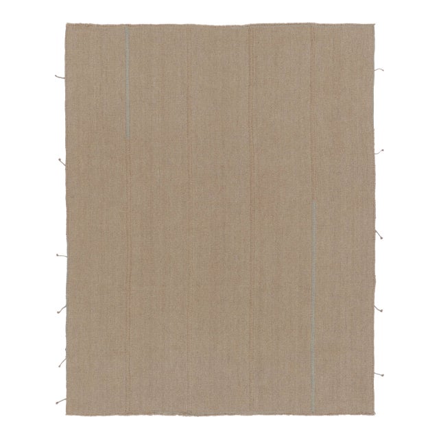 Rug & Kilim's Contemporary Kilim, Beige Textural Stripes For Sale