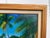Blue Tropical Beach Oil Painting Signed M Gordon, Palm Tree Seascape, Caribbean Coast For Sale - Image 8 of 13