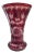 Egermann Czech Bohemian Stag Flashcut Cranberry Glass Vase For Sale