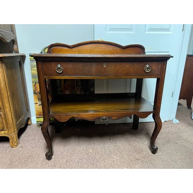 Early 20 Century French Rococo Style Mahogany Buffet Server or Dry Bar Table Dovetail drawer constructions, sturdy , solid...