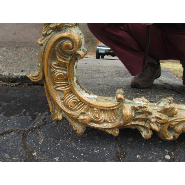 Antique Chinese Chippendale Carved Gold Leaf Pagoda Mirror For Sale - Image 4 of 9