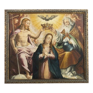 Portuguese School Artist, Religious Scene, 17th Century, Oil Painting For Sale