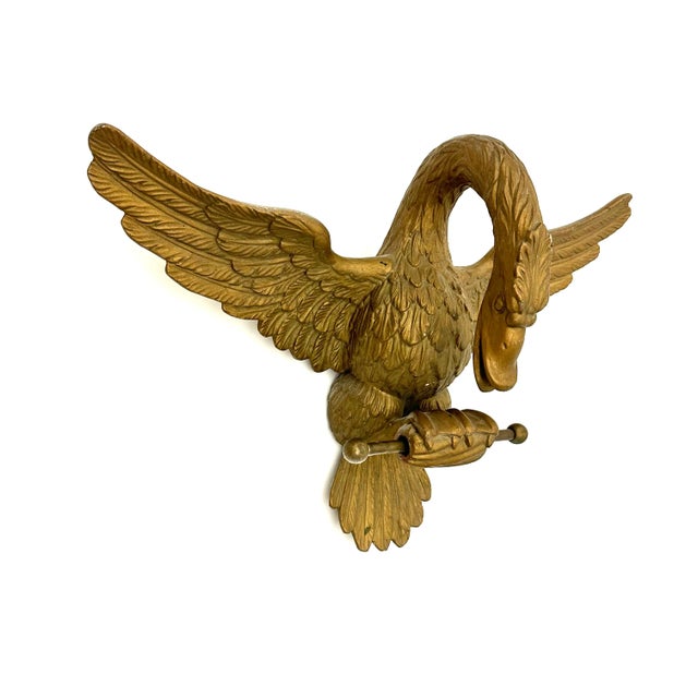 Traditional Early 19th Century Empire Period Giltwood Bird Bed Corona For Sale - Image 3 of 7