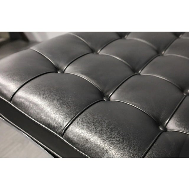 Metal Mies Van Der Rohe for Knoll Barcelona Chair and Stool For Sale - Image 7 of 10