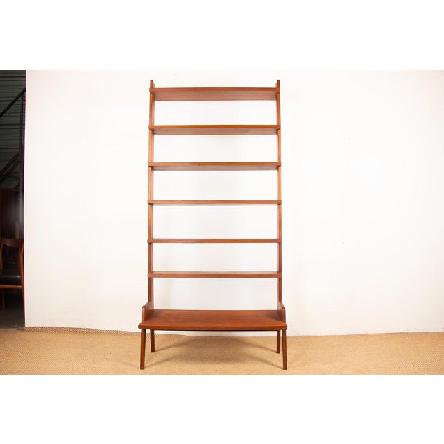 Large Danish Mobile and Modular Shelf in Teak by H. Brockmann Petersen, 1960s For Sale - Image 3 of 17