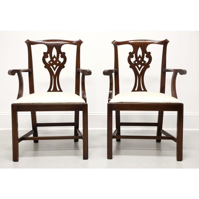 Chippendale Henkel Harris 101a 29 Mahogany Chippendale Dining Armchairs - Pair For Sale - Image 3 of 12