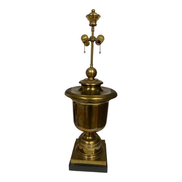 1960s Chapman Brass Urn Style Table Lamp For Sale