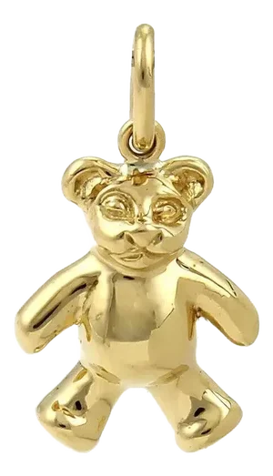 Tiffany & Co. 18k Yellow Gold Teddy Bear Charm Pendant