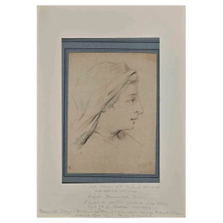 After Baccio Del Bianco, Portrait, 17th Century, Pencil Drawing For Sale