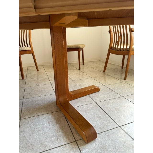 Mid-Century Modern Mid-Century Modern Teak Dining Table & Chairs For Sale - Image 3 of 6