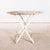 White Vintage French White Round Metal Folding Dining Table, 1950s For Sale - Image 8 of 8