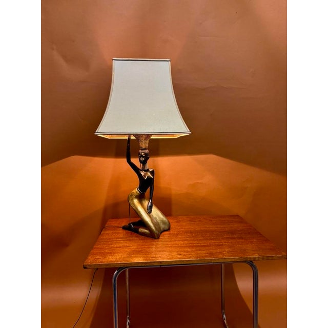 Large Bronze Table Lamp, 1970 For Sale - Image 11 of 11