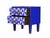 This magnificent pair of electric blue and white “optical” effect nightstands in Murano glass embodies the elegance of...