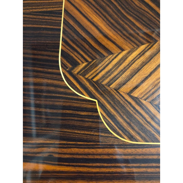 French Mid Century Macassar Ebony Parquetry Inlaid Expandable Dining Room Table W/ Leaves For Sale - Image 10 of 18