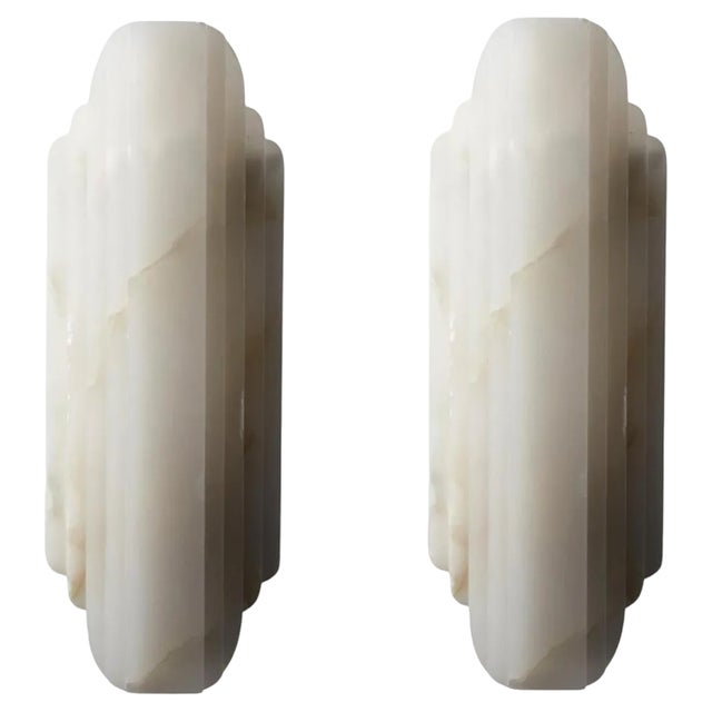 Walljewel in White Onyx by Lisette Rützou, Set of 2 For Sale