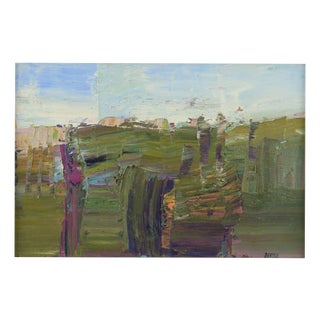 Lars Bertle, Abstract Landscape of Fårö, 1960s, Oil on Canvas For Sale