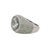 2020s 13.50 Carat Oval Checkerboard Cut Green Amethyst Pave 14k White Gold Dome Ring, Size 7.25 For Sale - Image 5 of 7
