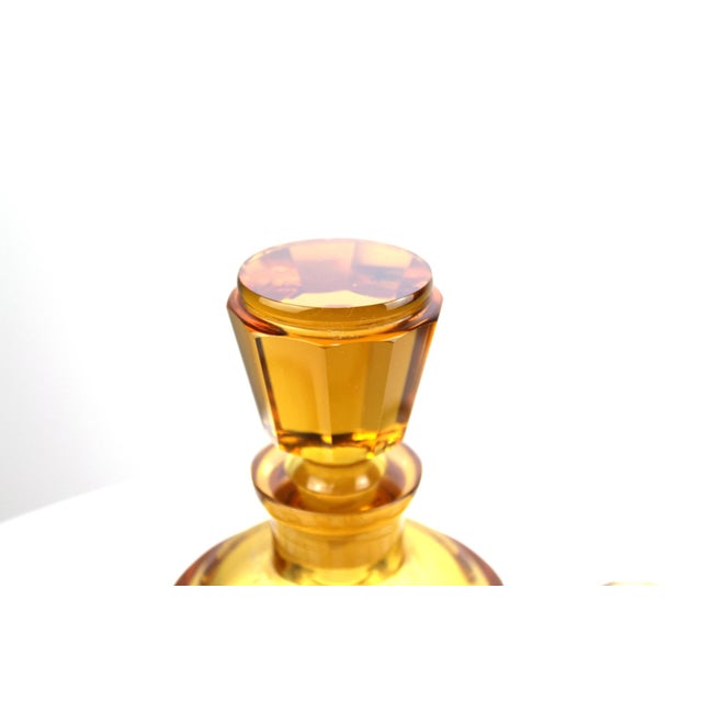 Mid-Century Amber Glass Liqueur Set from Moser Karlsbad, Set of 7 For Sale - Image 18 of 18