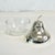 1970s Vintage Hollywood Regency Glass and Sliver Plate Pear Condiment Dish For Sale - Image 6 of 8