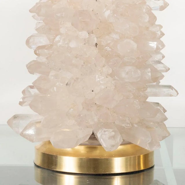 Pair of "Aggregate" Rock Crystal Cluster Lamps by Spark Interior For Sale In New York - Image 6 of 8