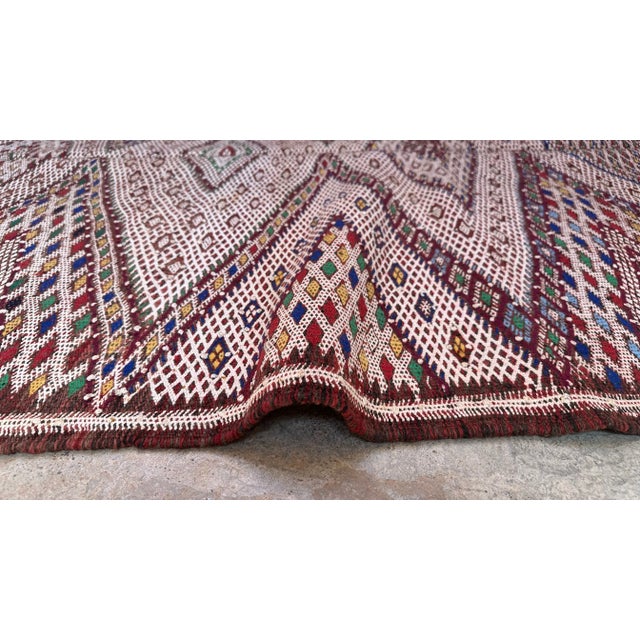 1980s 1980s Bohemian Chic Flatweave Rug - 8.1 X 4.69 Ft For Sale - Image 5 of 9