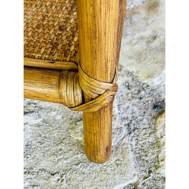 Vintage Bamboo and Rattan Three-Tier Shelf, 1970s For Sale - Image 9 of 18