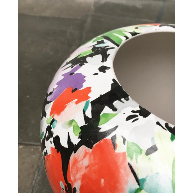 Large Vintage Postmodern German Floral Floor Vase from Steuler For Sale - Image 9 of 18
