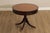 Ethan Allen Regency Style Round Leather Top Mahogany Rent Table For Sale - Image 13 of 18