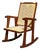 Vintage Mid Century Child Size Small Cane Rocking Chair Rocker For Sale