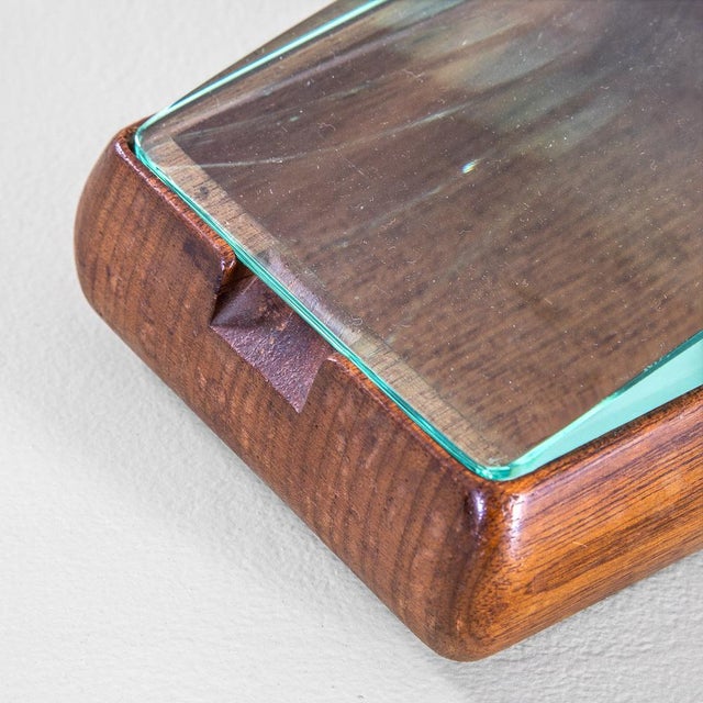 Small Model 1132 Cigarette Box in Crystal and Wood by Pietro Chiesa for Fontana Arte, 1950s For Sale - Image 6 of 7