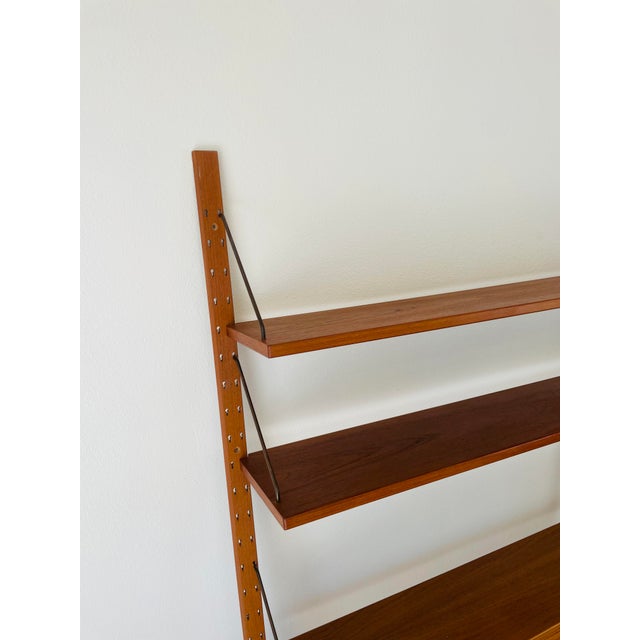 Vintage 1960s Danish Modern Teak Wood Omnibus Wall Shelving Unit by Sven Ellekaer For Sale - Image 10 of 15