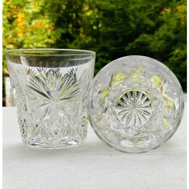 Transparent 1880s French Crystal Shot Glasses - Pair For Sale - Image 8 of 9