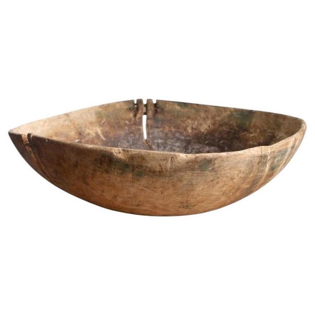 Swedish Wabi-Sabi Hand-Carved Birch Bowl, 18th Century For Sale - Image 9 of 9