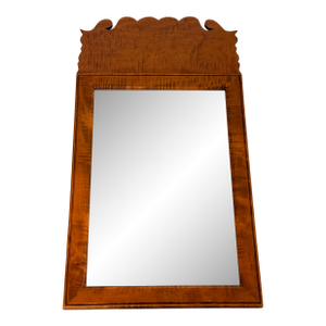 Tiger Maple Queen Anne Style Mirror
