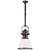 Chapman & Myers for Visual Comfort Signature Country Industrial Small Pendant in Bronze with White Glass Shade For Sale