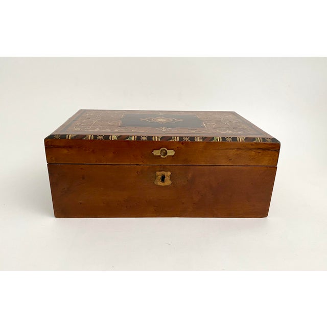 Antique Marquetry Wood Lap Desk Box Chairish