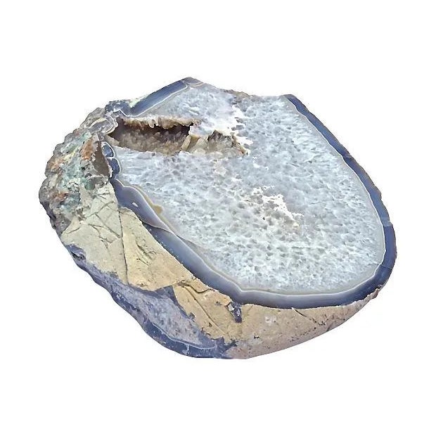 Giant Quartz Agate Geode Specimen For Sale - Image 4 of 6