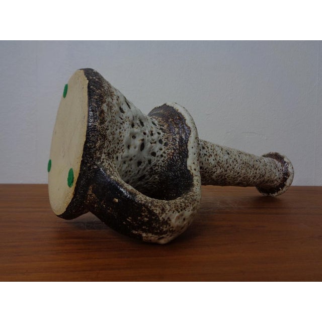 Dutch Studio Ceramic Lava Vase with Handle by Marius & Hugo Van Woerden for Vest, 1970s For Sale - Image 11 of 18