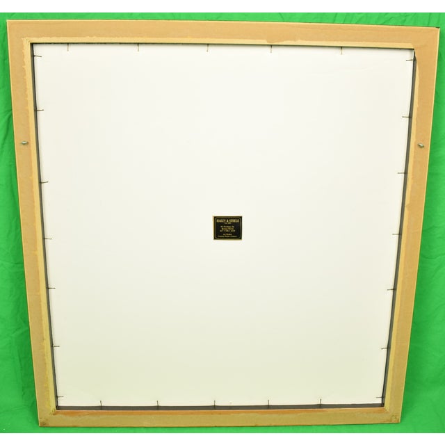Verso w/ Haley & Steele Newbury Street Boston Burlwood Maple Frame & French Hand-Colored Matt Image Size 13 1/4"H x 13...