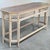 This is a 1970s Chinese Chippendale style cerused bamboo console table with wood top. It is in very good condition and is...