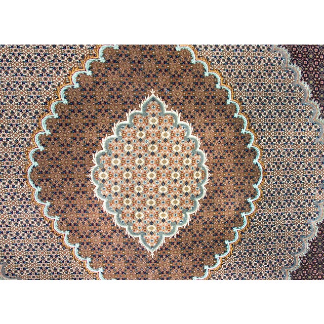 Textile Vintage Persian Tabriz Rug For Sale - Image 7 of 15