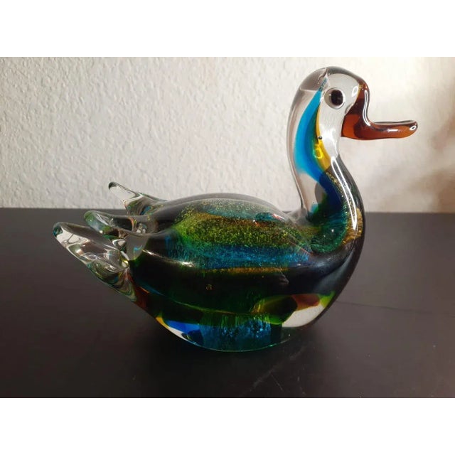 1960s 1960s Murano Multicolor Glass Duck Figurine For Sale - Image 5 of 6