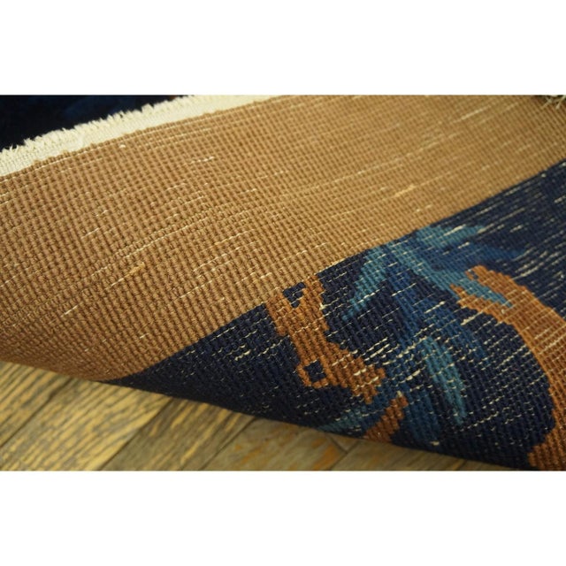 Mustard 1920s Antique Large Yellow Floral Modern Chinese Art Deco Knotted Rug 11'9" X17' For Sale - Image 8 of 9