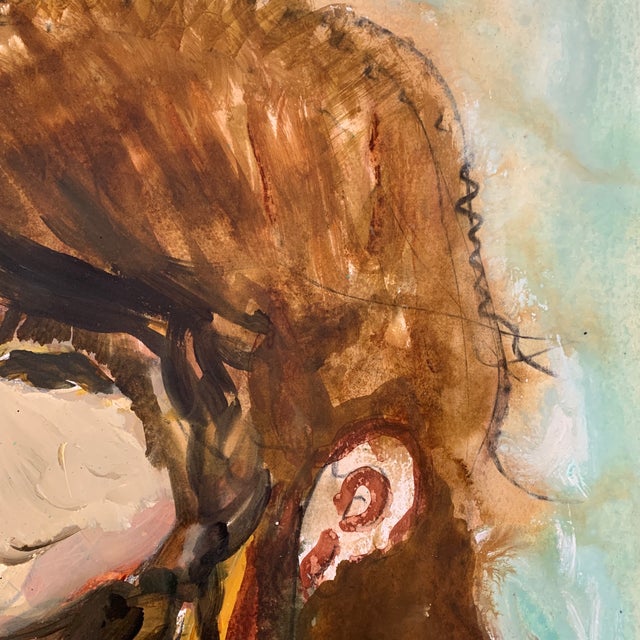 Contemporary Original Abstract Portrait Ink Wash Painting by Phil Saxon For Sale - Image 10 of 12