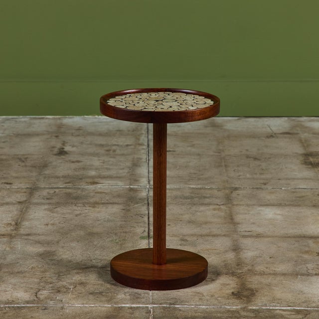 Gordon & Jane Martz Speckle Glazed Mosaic Tile Drink Table For Sale In Los Angeles - Image 6 of 14