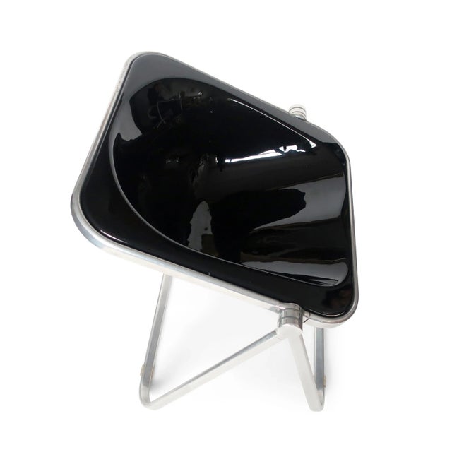 Metal Pair of Black Plona Folding Chairs by Giancarlo Piretti for Castelli For Sale - Image 7 of 12