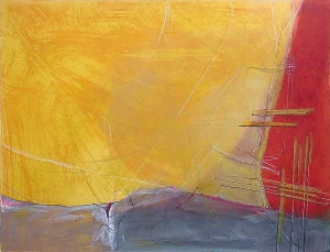 1990s Abstract Tuscan Fissure Vitreograph by Dan Welden
