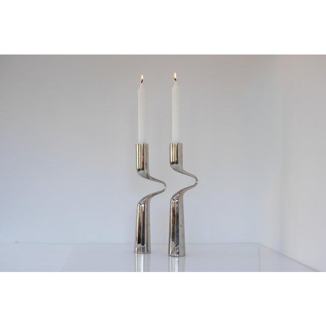 Vintage Sculptural Candleholders by Mikaela Dörfel, 2000s, Set of 2 For Sale - Image 11 of 17