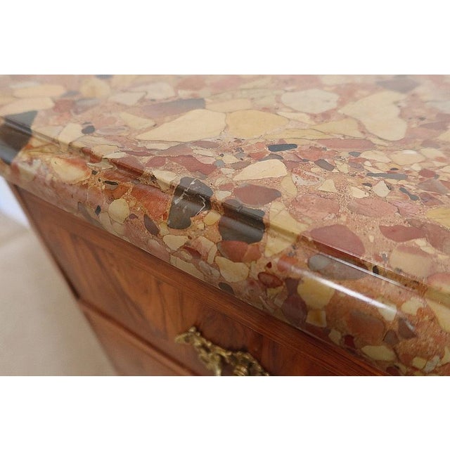 Brown Louis XIV- Louis XV Small Veneer Chiffonnier from Boudin, 1760s For Sale - Image 8 of 18