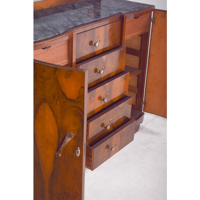 Vintage Portuguese Art Deco Mirror Sideboard, 1920 For Sale - Image 9 of 18